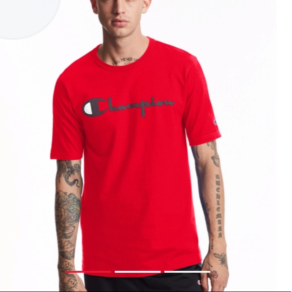 NWT Champion Heritage Tee, Vintage Logo, Red